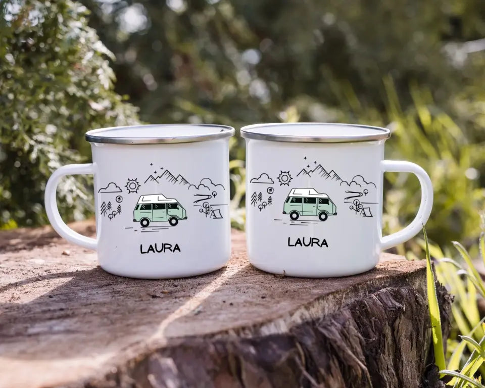 Personalisierter Camping Becher in Farbe